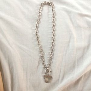 Silver heart necklace