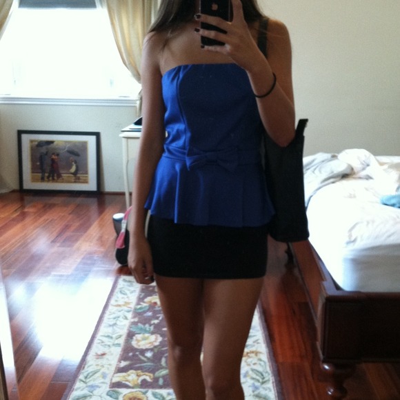 Black strapless top - Picture 1 of 2