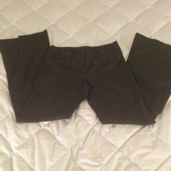 Grey pinstripe work pants