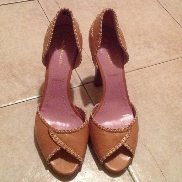 BCBG MAX AZRIA Beige Open Toe Pumps Sz 39/9B - Picture 2 of 4