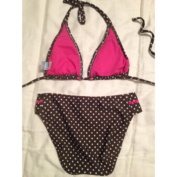 Aqua (Bloomingdales) Polka Dot Bikini - Picture 2 of 3