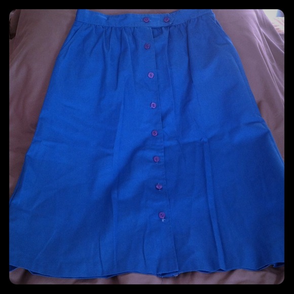 SOLD in bundle! Vintage Royal Blue skirt