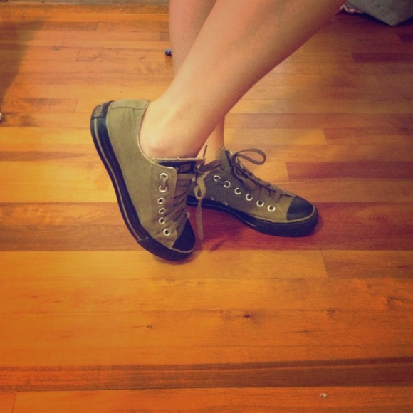 All star converse: Forrest green with black sole