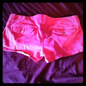 Pink shorts from American Eagle.