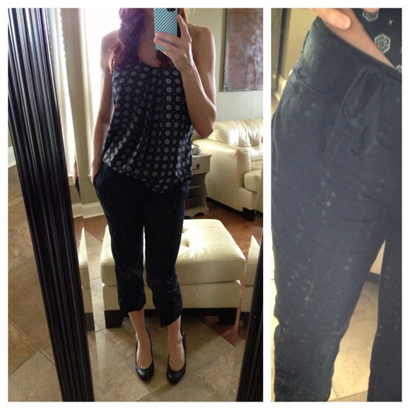 Vera Wang Black Vera Wang Crop Pant