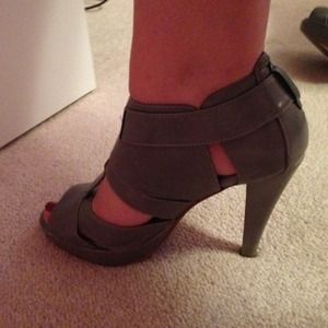 Peep toe high heels