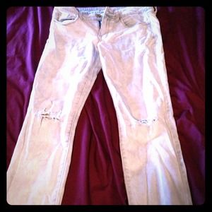White washed out jeans from American Eagle.