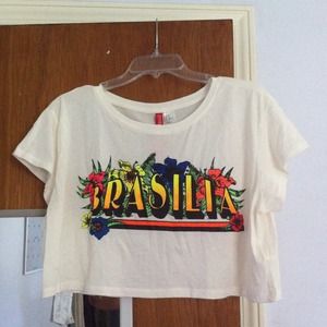 *traded* h&m "Brasilia" cropped top size 10