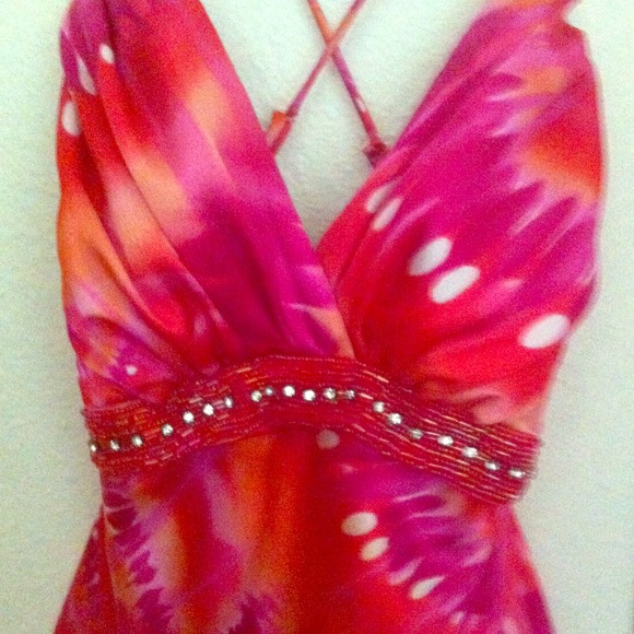 prom dress, open back