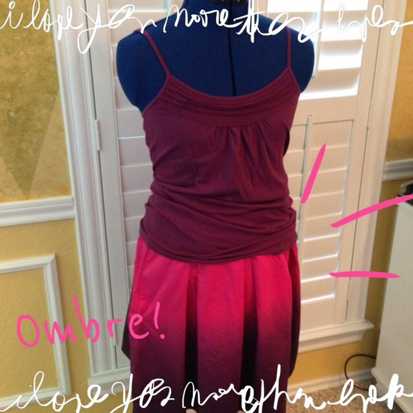 Gorgeous ombré skirt from Express and matching top - Picture 1 of 2