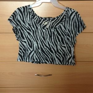 Zebra print crop top