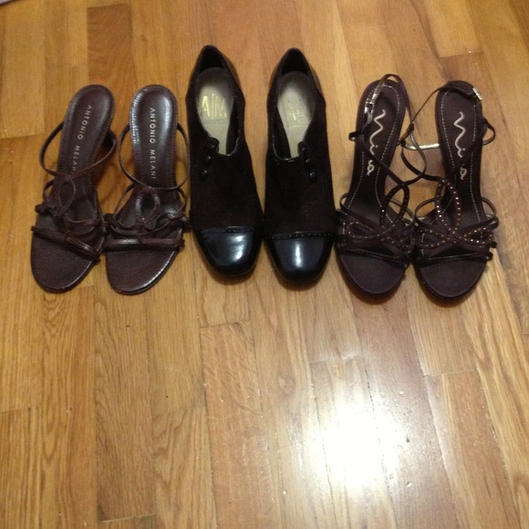 Three pairs size 8 1/2 heels