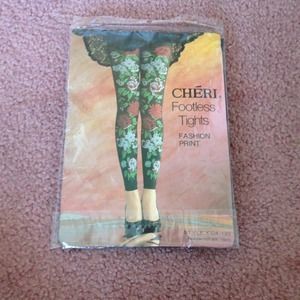 Fashion Print Footless Tights