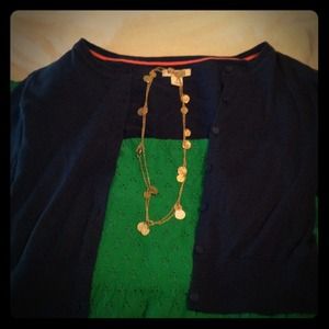 Green strapless dress