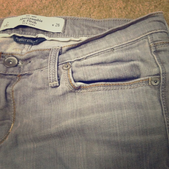Light Grey A&F Skinny Jeans