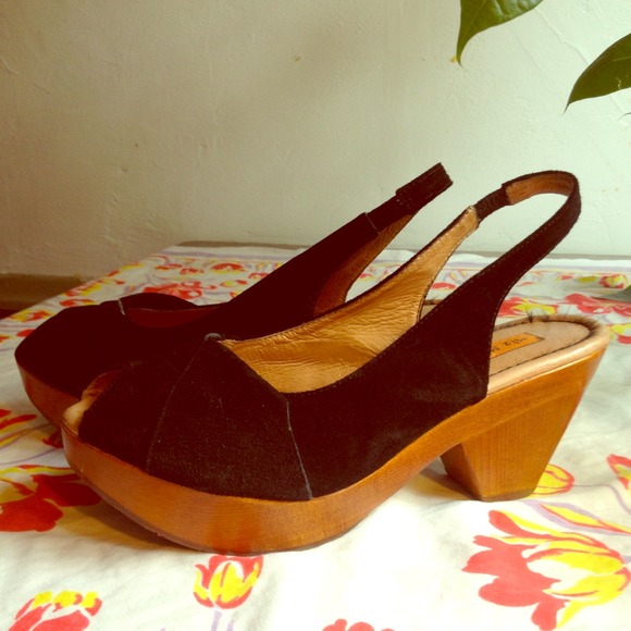 Miz Mooz suede wedge sandal.
