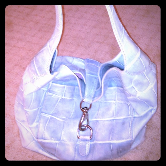 Light blue leather Dooney and Burke purse