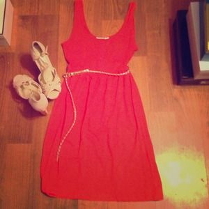 Orange Cotton Tank Dress NWT