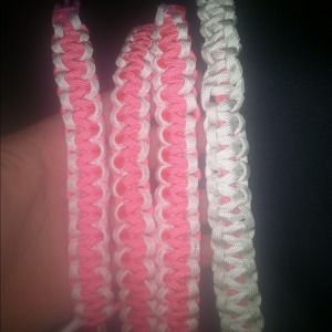 Breast cancer awareness paracord bracelets