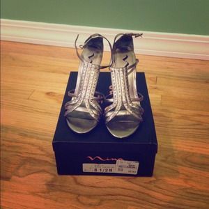 Rose Silver Nina Heels