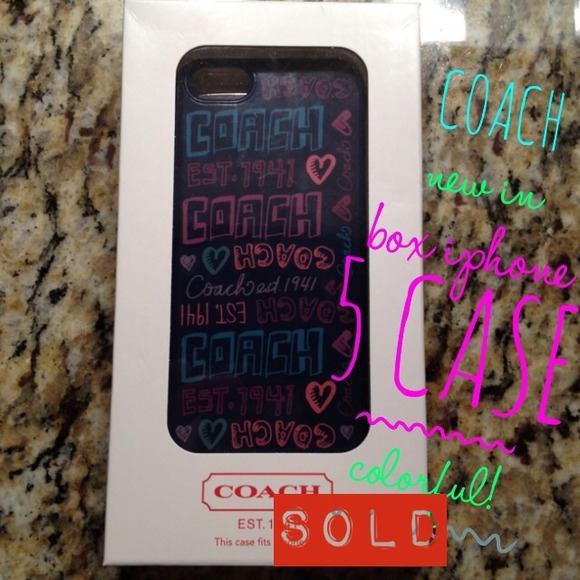 SOLD Coach NEW iPhone 5 Case Holder Patch Daisy