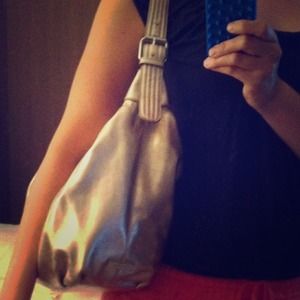 Calvin Kline metallic gold handbag