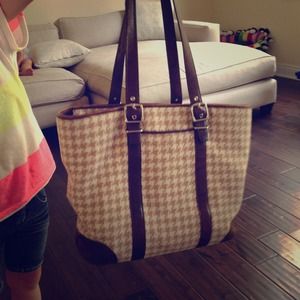 Authentic Coach tote. Brown and cream REDUCED