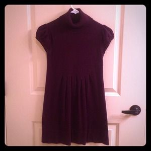 Deep purple MATERNITY sweater dress.