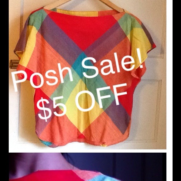 boat neck plaids top! ⛔️ SOLD to consignment - Picture 1 of 4