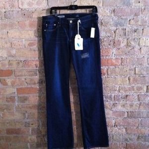 AG ADRIANO GOLDSCHMIED ANGEL DARK BOOT CUT JEANS