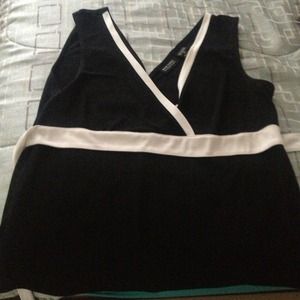 Cute black and white dress top
