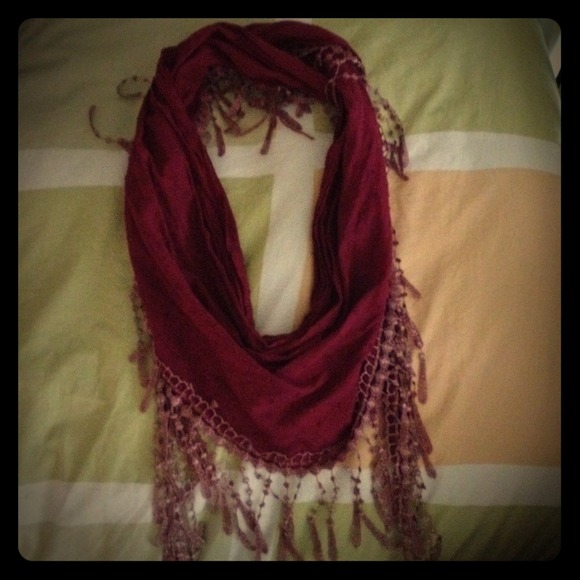 Burgundy scarf