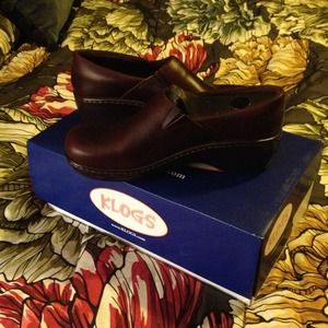 Klogs genoa 6 nursing nurse shoe brown mahogany