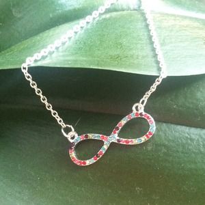 Colorful infinity necklace