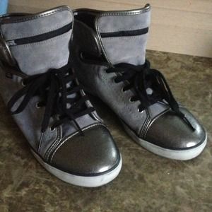 Just like new grey and silver Vans
