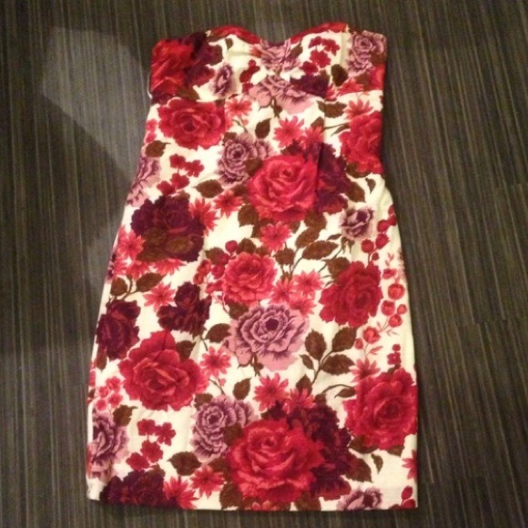 ❌❌SOLD❌❌Tracy Reese size 8 floral sweetheart dress - Picture 4 of 4