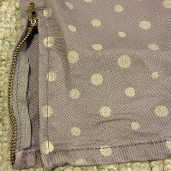 Purple w/White Polkadot American Eagle Jeans $20!! - Picture 2 of 3