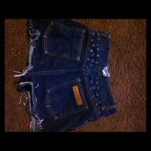 Vintage Distressed High Waisted Shorts