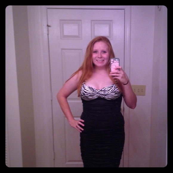 Zebra print dress.