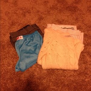 Trade! Express pants, shorts, and sweater