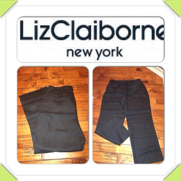 🔴SOLD🔴Black Linen Liz Claiborne dress pants