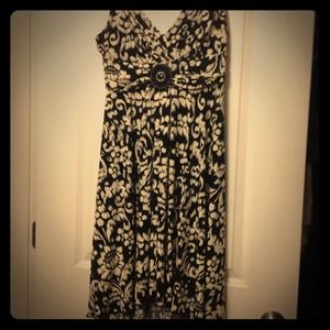 Black and cream dress