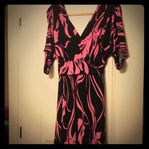 Pink swirl flower dress