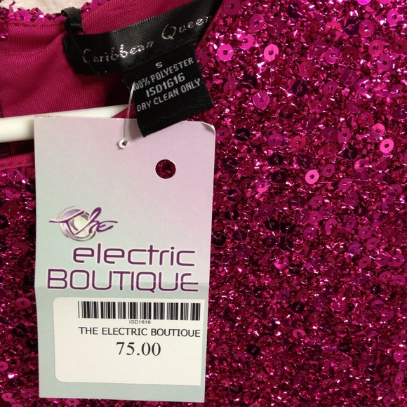 ♻TRADED♻Fuchsia sequence dress - Picture 2 of 4