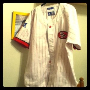 Authentic pinstripe 49ers jersey