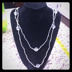 Beaded Necklace - Clear Beads
