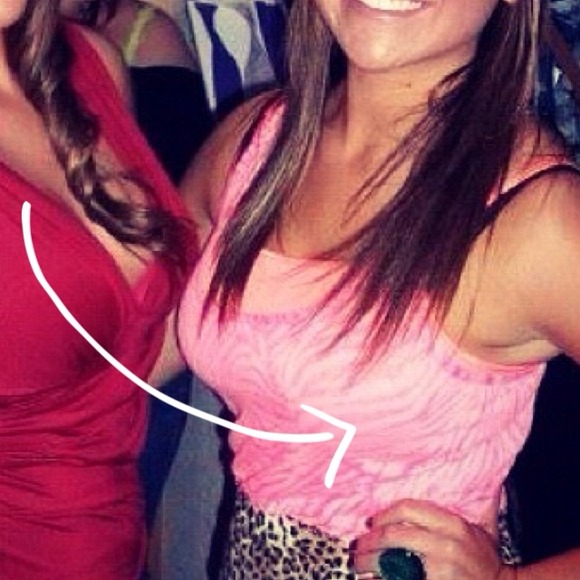 Neon pink zebra tank top