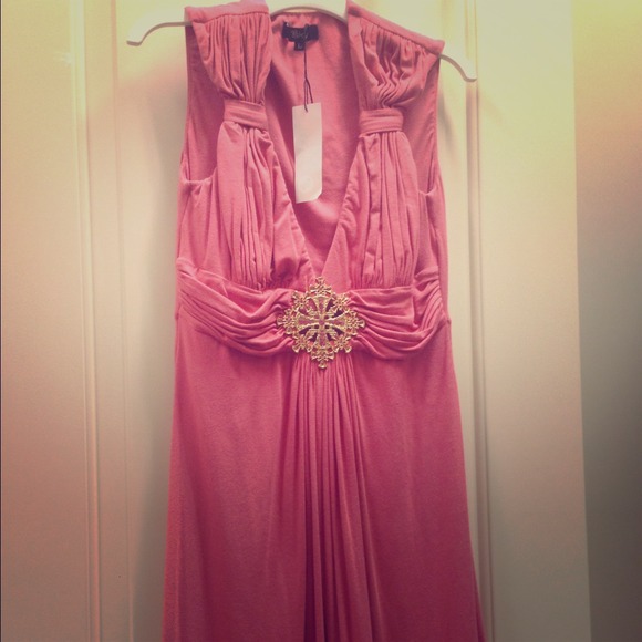 Salmon colored tunic/mini dress with sparkle