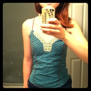 Free People tribal cross strap top