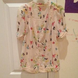 Sheer button up blouse